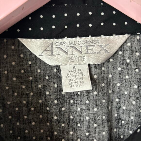 Vintage Casual Corner Annex Polka Dot Shirt - Picture 2 of 5
